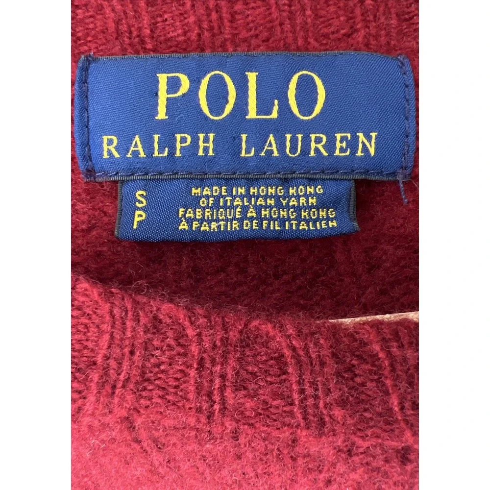 Ralph Lauren Polo VTG 1995 Pullover Sweater‎ Wool Cashmere Blend Old Money Pony